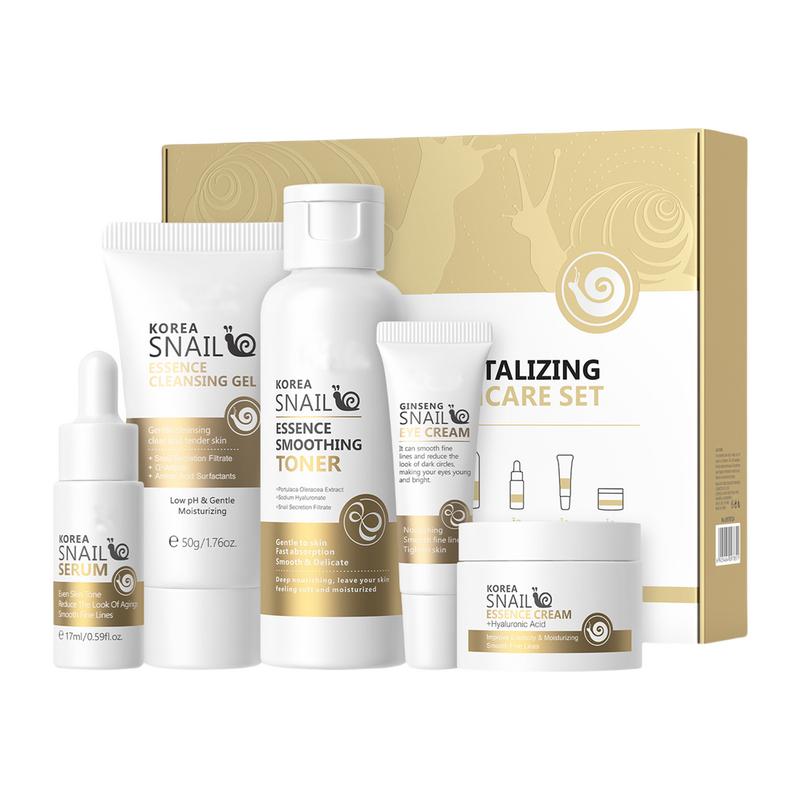 Snail Cream Gel - 5pcs Snail Collagen Skin Care Kit