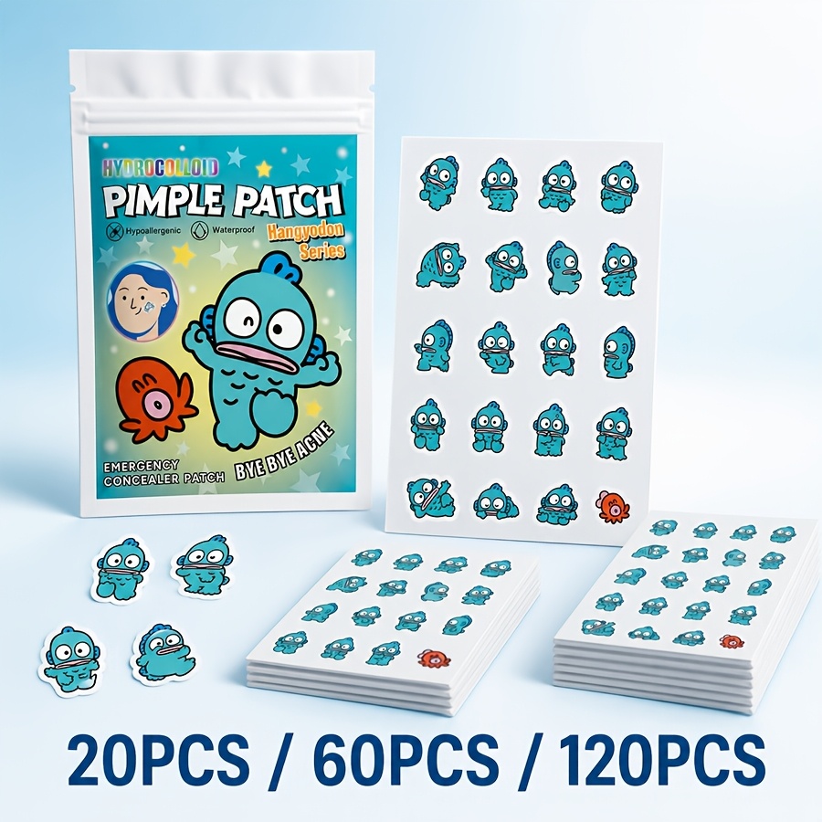 Skincare Acne - 20/60//120PCS Clownfish Hydrocolloid Pimple Patch,Face Cartoon