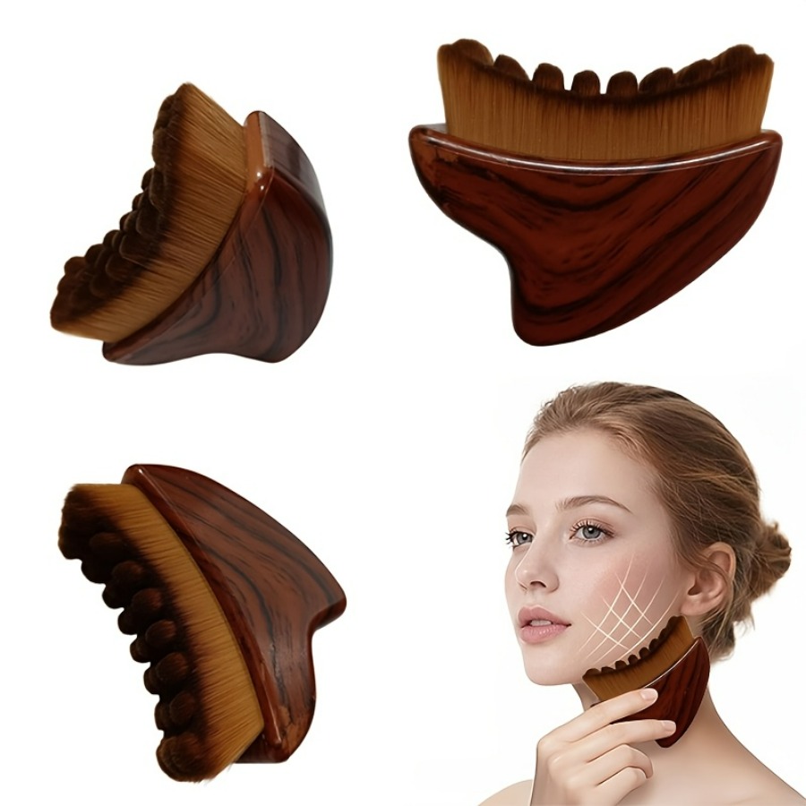 Skincare B Erl - 1PC Facial Massage Brush, Angled Handle