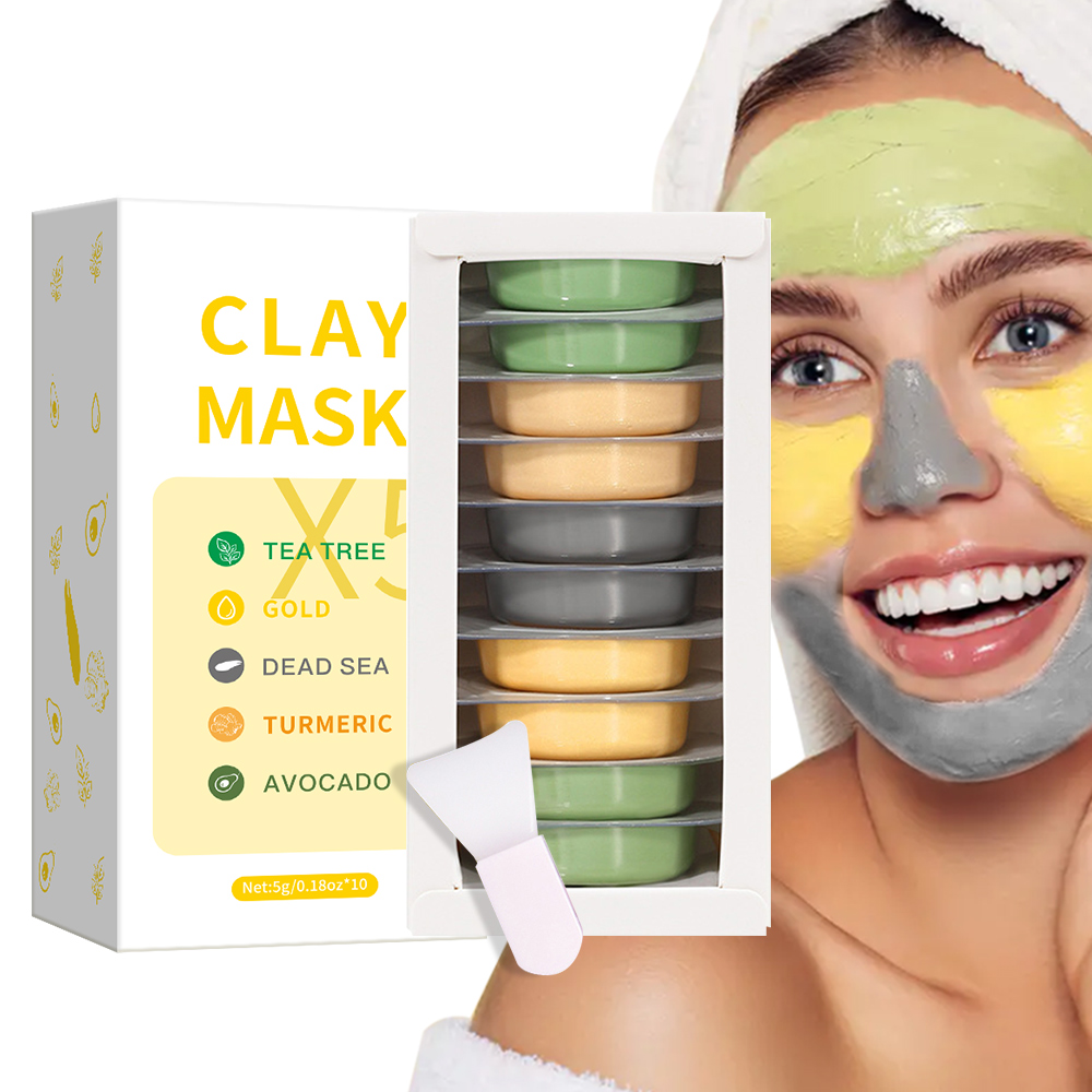 Mud Mask Kaolin - 5g*10pcs Clay Mud Mask Set Hyaluronic