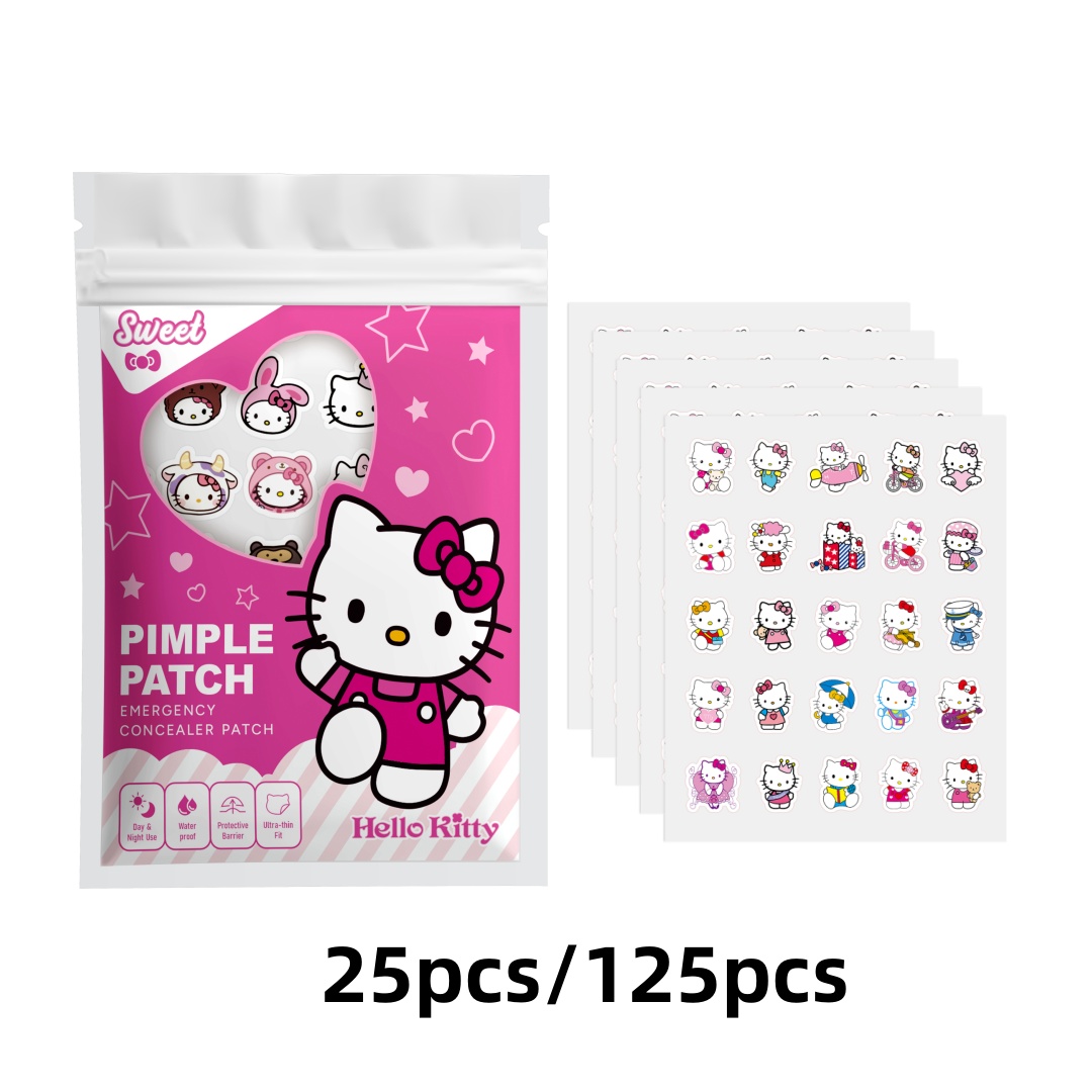 Skincare Acne - 25/125PCS Hello Kitty Blemish Stickers, Hydrogel