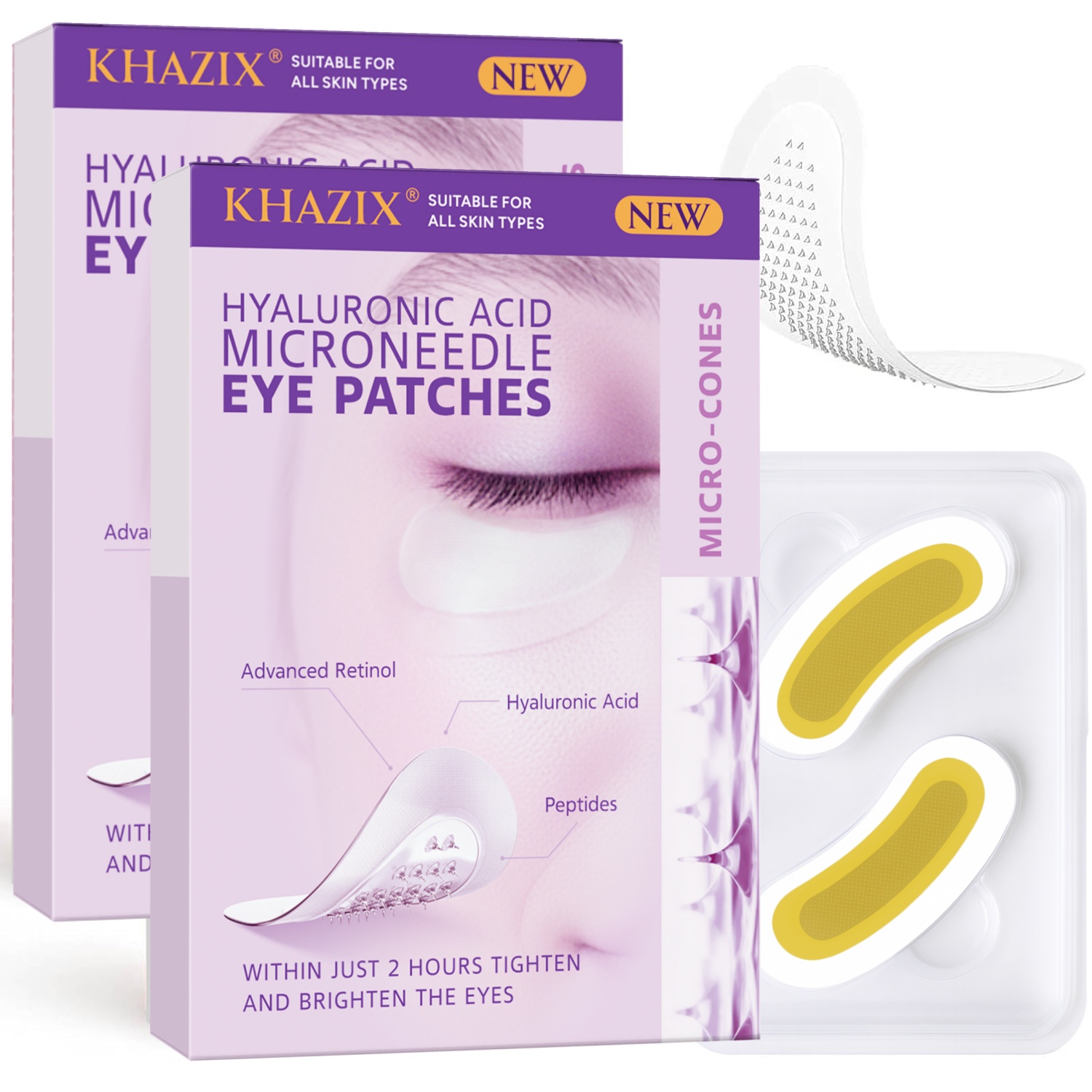 Skincare Acne - Hyaluronic Acid Retinol Microneedle Eye Patches,
