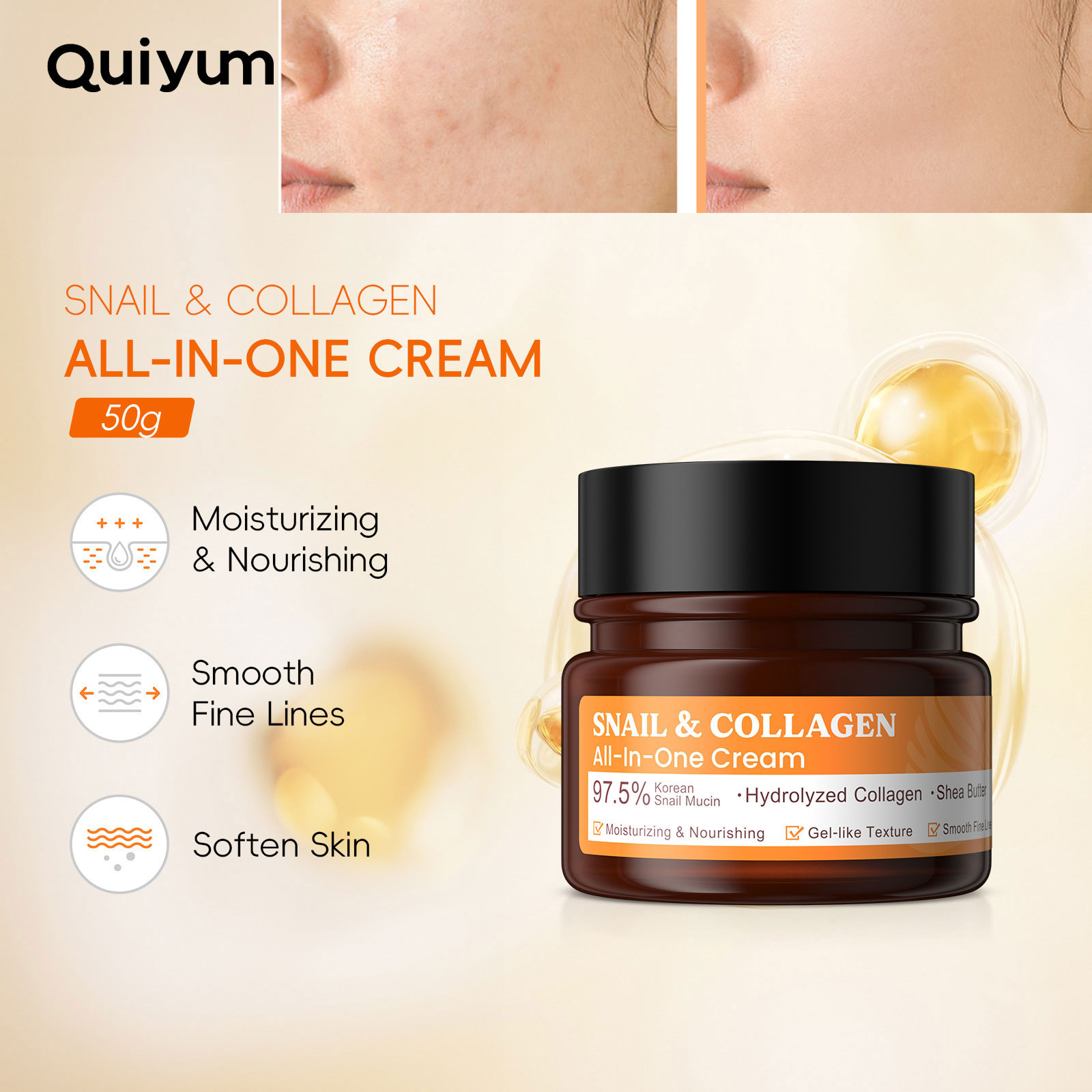 LAIKOU Snail Collagen Face Cre - Snail Cream Gel recension och pris