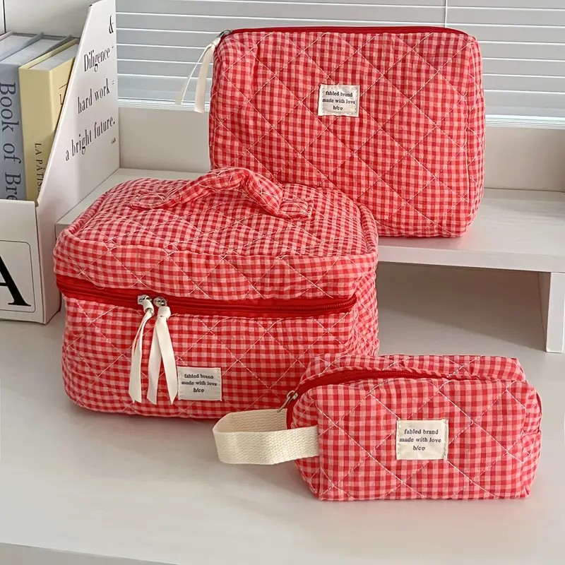 Women Large Capacity Checkered - Skincare B Erl recension och pris