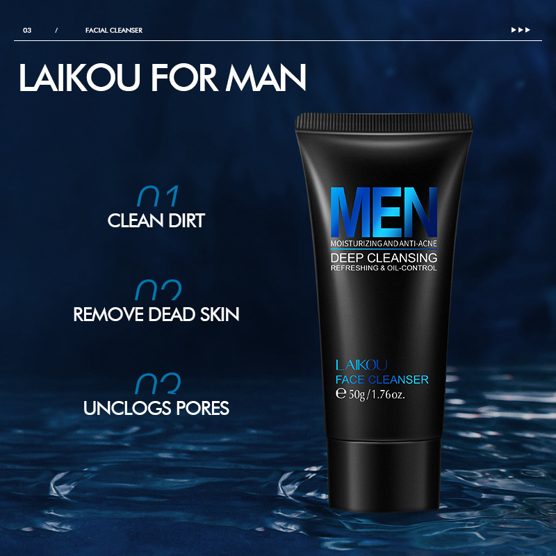 LAIKOU Men Facial Cleanser Fac - Salicylic Acid Cleanser recension och pris