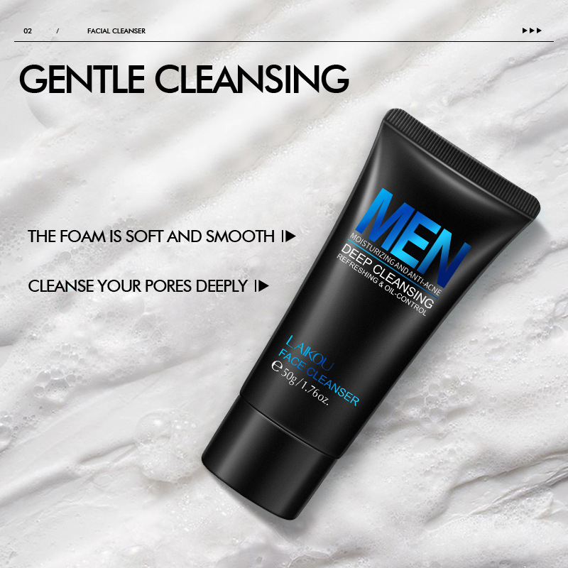 LAIKOU Men Facial Cleanser Fac - Salicylic Acid Cleanser recension och pris