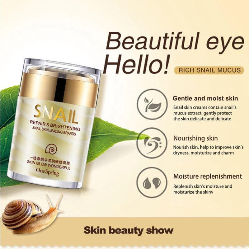 Anti-aging whitening snail cre - Snail Cream Gel recension och pris