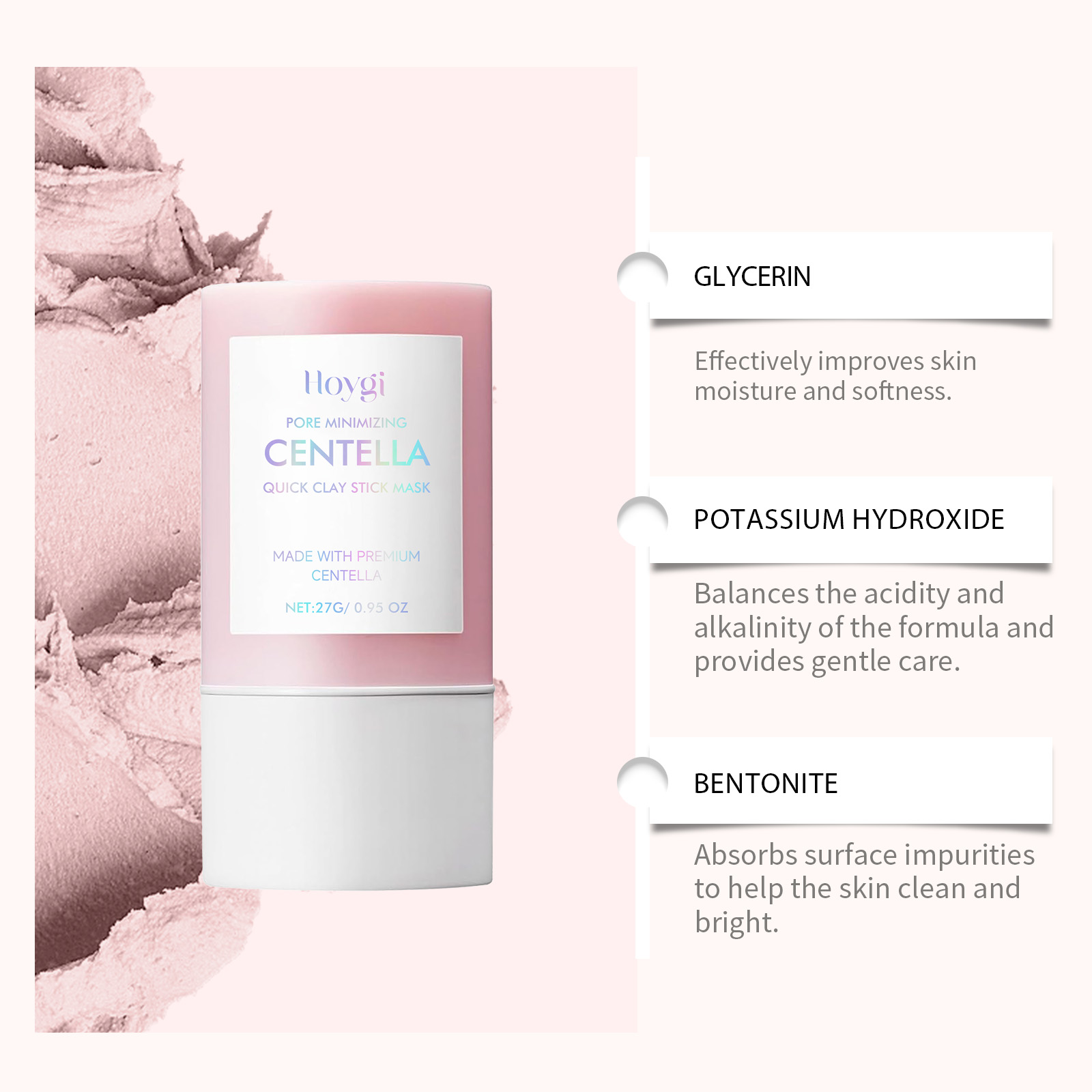 Centella Clay Stick Mask Facia - Mud Mask Kaolin recension och pris