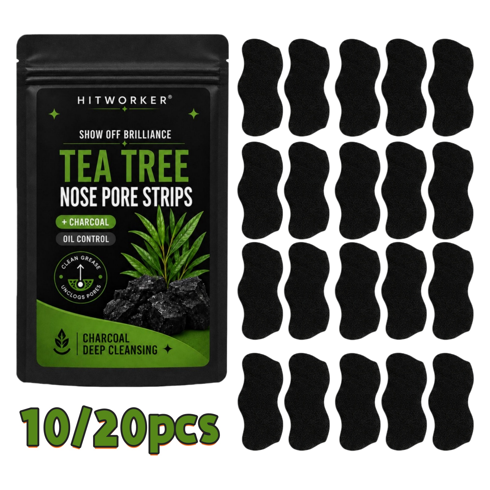 10/20Pcs Black Blackhead Remov - Skincare Viral Tiktok recension och pris